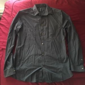 Used H&M Men's Grey Dress Button Shirt